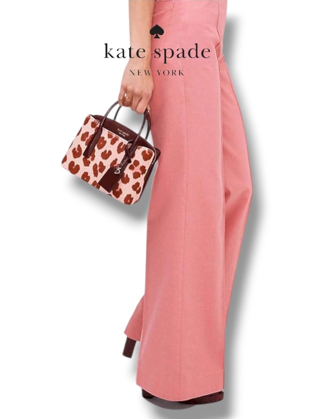 kate spade New York Margaux Pink and Burgundy Leopard Haircalf Mini Satchel - Picture 6 of 17